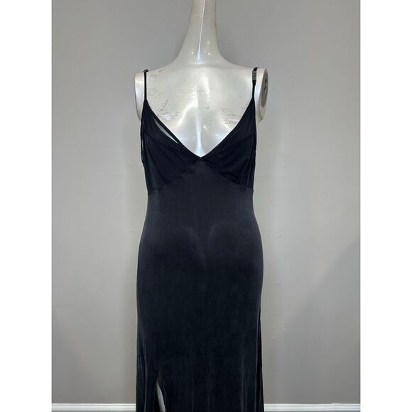 Versace Jeans Couture BLACK Spaghetti strap dress US 6 $675 - Picture 6 of 13